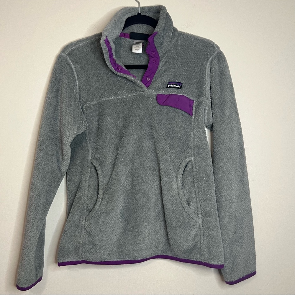 Patagonia Gray Polartec Thermal Pro Fleece Pullover Women’s Small‎